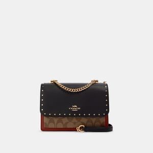 NWT Coach Outlet Klare Crossbody In Signature Canvas With Rivets